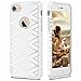 iSPECLE iPhone 7 Case, Soft TPU Protective Bumper Case with Carbon Fiber Design for Apple iPhone 8/7 [4.7 Inch] – White