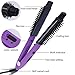 TEC.BEAN 4-in-1 Ceramic Hair Straightener Curling Iron with Heat Settings and 360° Swivel Cord, Purple