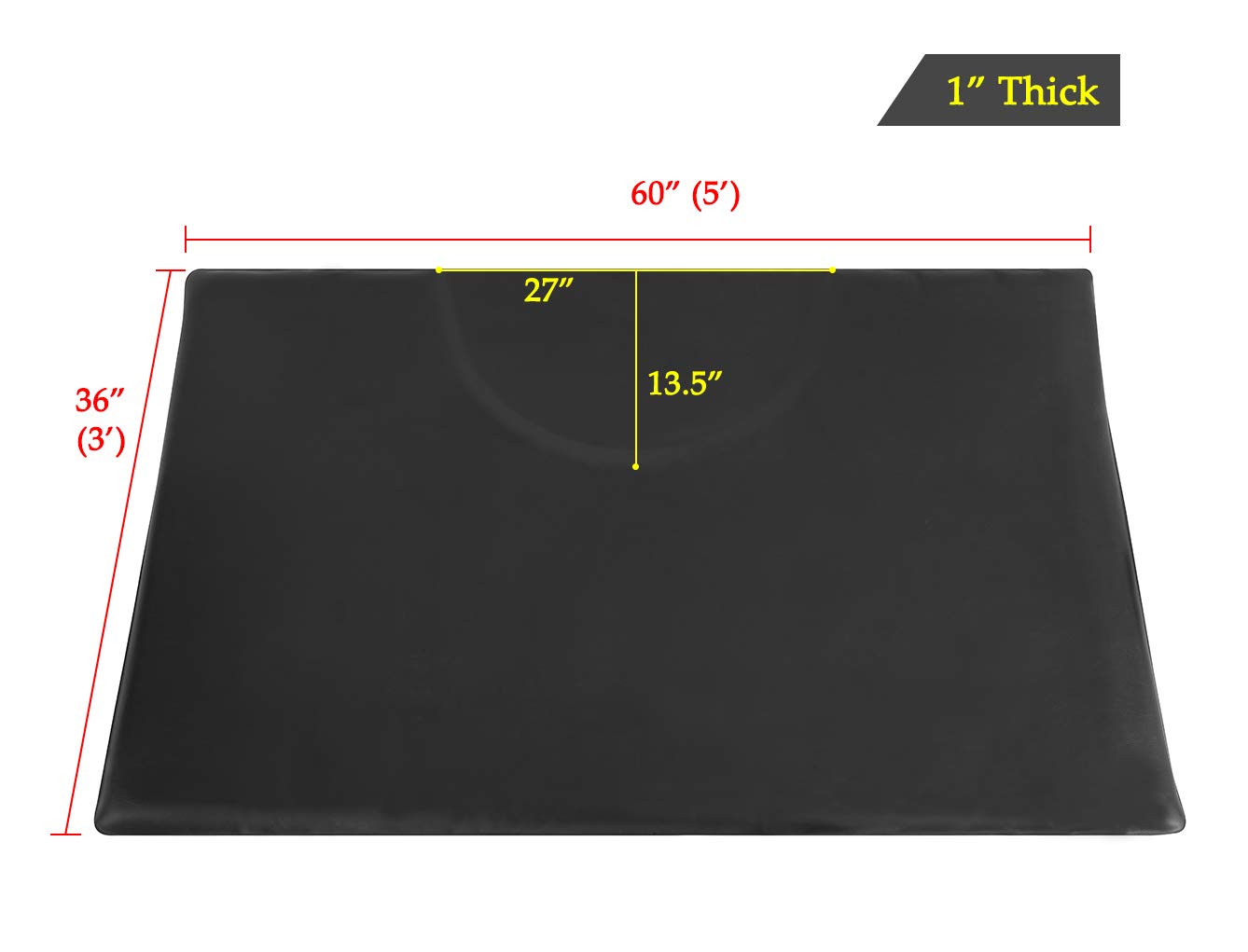 1 Inch Thick Barber Cutting Chair Salon Floor Mats for Beauty Hair Stylist Station Anti Fatigue (5 Ft × 3 Ft): Beauty