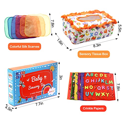 Baby Tissue Box Toy 6 to 12 Months Montessori Newborn Sensory Toys