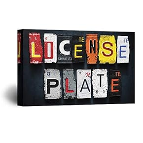 License Plate Home Artwork for Living Room Bedroom