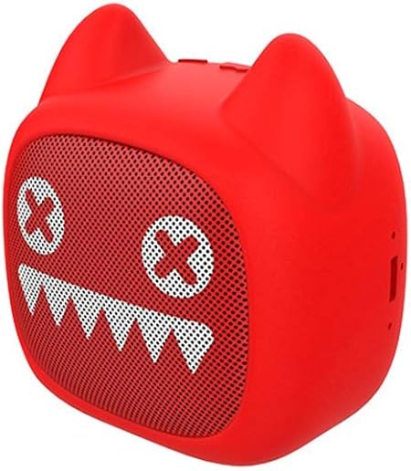 Amazon Demon Bluetoothスピーカー ポータブル音楽プレーヤー 肌に優しいシリコン 360 サラウンドサウンド アウトドアライディング 車旅行 キャンプパーティー用 レッド Wxiaj Bluetooth Speakers ポータブルスピーカー