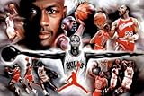 (24x36) Michael Jordan Wings Collage Vintage Sports Poster Print by Generic