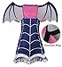Cotrio Girls Vampire Dress Up Boo-Tiful Costume Dresses Outfit Set Dressing Up For 3-4yrs Size 4T (Dress+Hairband+Wing)