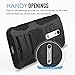 Moto X Pure Edition Case, MoKo Shock Absorbing Hard Cover Ultra Protective Heavy Duty Case with Holster Belt Clip + Built-in Kickstand for Moto X Pure Edition / Moto X Style - Black