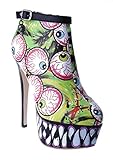 Iron Fist Womens Timmy Chew Graphic Platform Booties