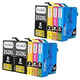 Office World 2 Sets+1 BK Replacement for Epson 252 Ink Cartridge, Compatible with Epson Wf 3640 Wf 3630 Wf 3620 Wf 7610 Wf 7620 Wf 7110