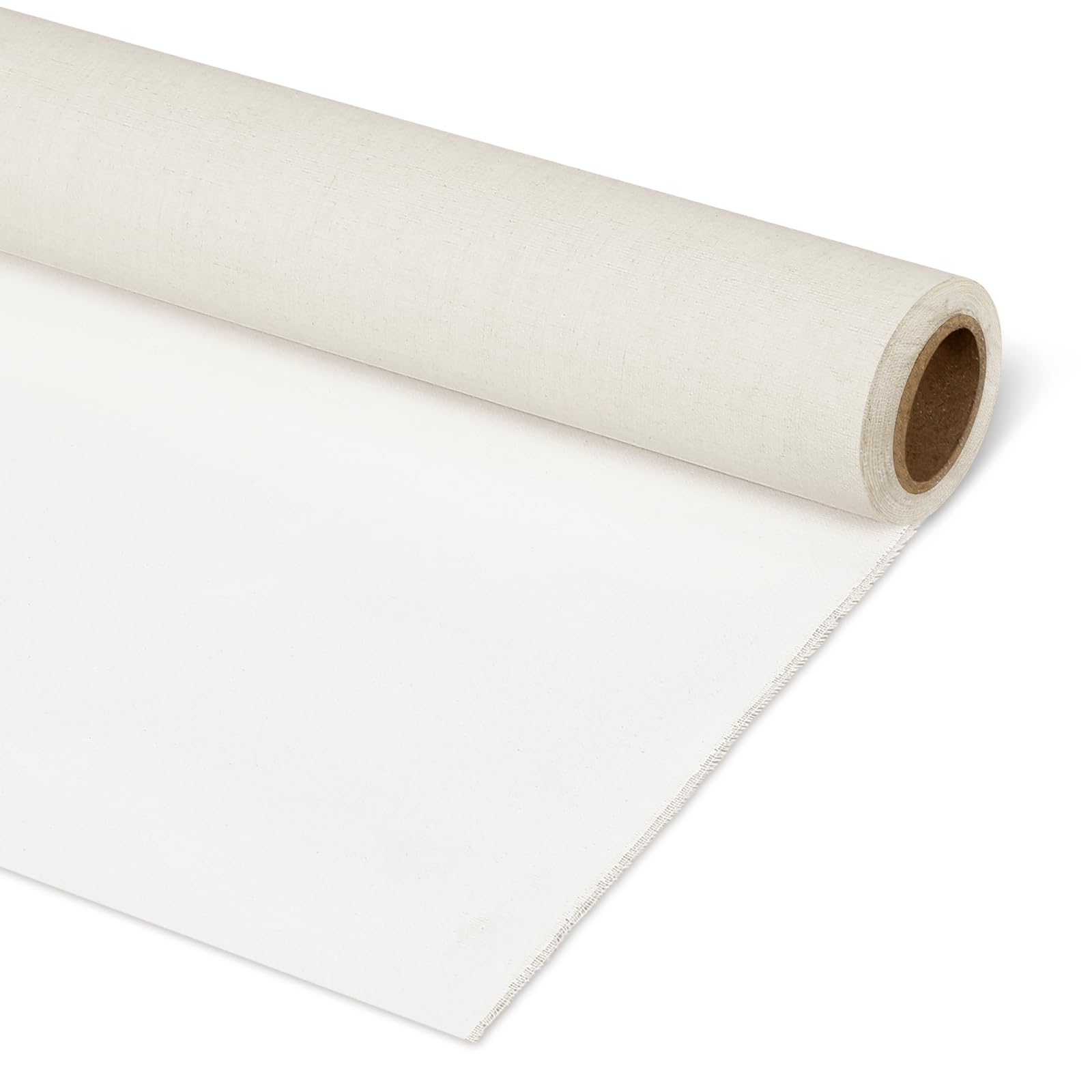 Photo 1 of MotiMind Primed Cotton Canvas Roll - 6 Yards x 72'' Wide Large Painting Canvas Roll 10-Ounce Quality Artist Painting Backdrop for Oil, Acrylic Paint, Gouache