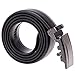 Vbiger Men's Leather Belt Sliding Buckle 35mm Ratchet Belt Black 42