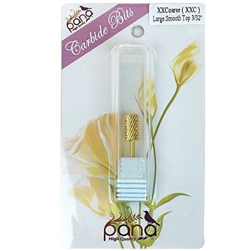 Pana Brand Professional GOLD XXC (Double Extra Coarse)Smooth Round Top Large Dome Top Barrel Carbide Bit 3/32" Shank Size