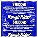 Rough Rider Studded with Silver Lunamax Pocket Case, Premium Ribbed Latex Condoms-36 Count