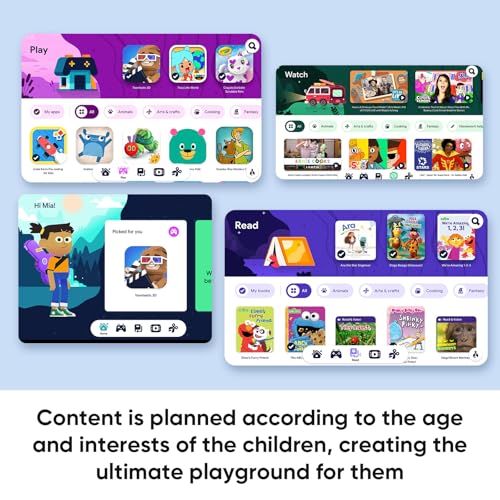 aiprotablet 10 inch Kids Tablet, Android 16 Tablet for Kid, Octa-Core CPU, 24GB RAM, 64GB ROM 1TF Card Expandable for Toddler Children,Tablets with Case, Parental Control, 6000mAh,WiFi, BT5.0 (Purple)