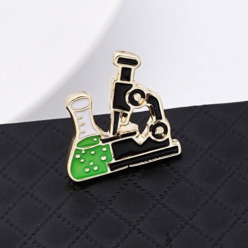 SenFai Gold Color Microscope Pin and Brooch (Gold) - Thumbnail 3