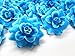 (24) Silk Blue Diamond Roses Flower Head - 1.75
