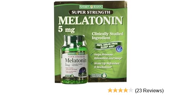 Amazon.com: Natures Bounty Super Strength Melatonin 5 mg (250 softgels) 2 Pack: Health & Personal Care