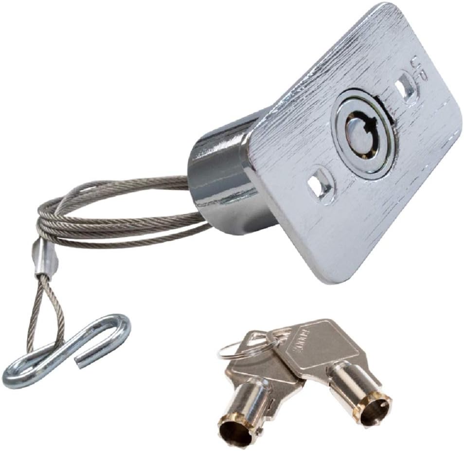 Online Garage Door Spares Garage Door External Release Device (3' Round Key), Chrome