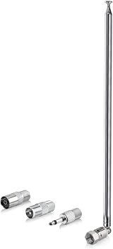 Bingfu DAB FM Radio Antenna 75 Ohm F Adapter Telescopic TV Antenna view 1