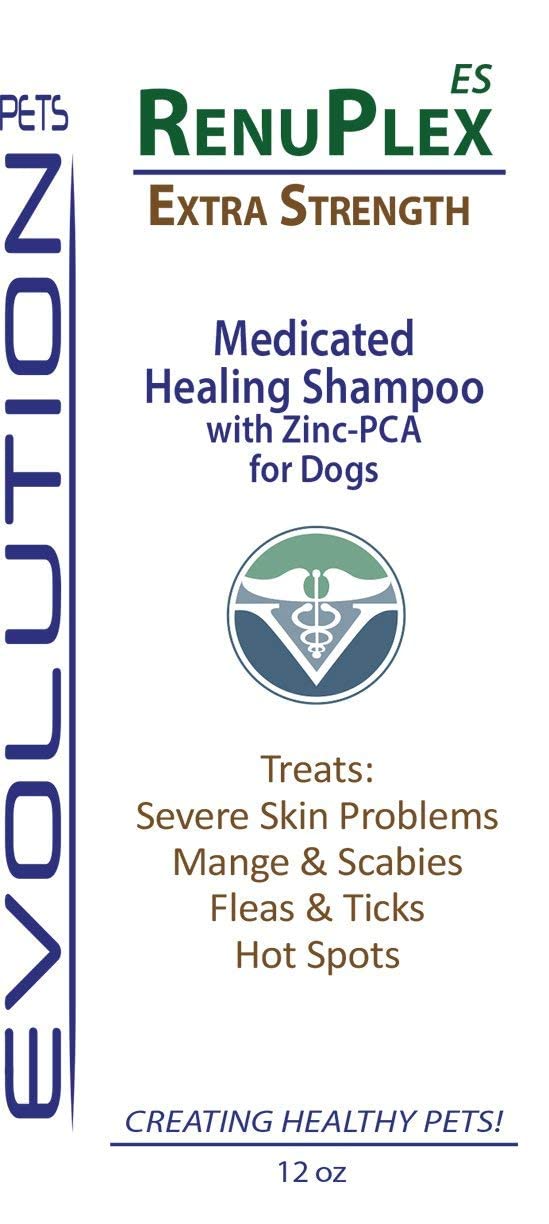 RenuPlex Medicated Dog Mange Shampoo. Extra Strength Mange Shampoo For