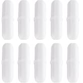 joaoxoko Magnetic Stir Bars,10 Pcs PTFE Magnetic Stirrer Mixer Stir Bar, 20 mm/ 0.8 Inch White Laboratory Stirrer Mixer Bar (10)