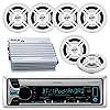 New-Kenwood-Marine-Boat-Bluetooth-CD-USB-MP3-Radio-Stereo-6X-Speakers-400-Watt-Marine-Amplifier-Amp
