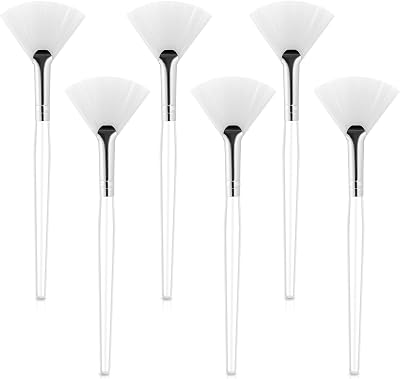 Mozeat Lens 6pcs Face Mask Brush Set Soft Nylon Fan Applicators
