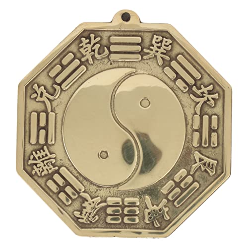 Hztyyier Chinese Feng Shui Mirror Bagua Brass Mirror Ward off Evil Spirits for Material Multifunction Decor Ornaments 2.76in