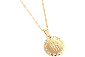 18K Gold Plated United States Dollar Money Sign Pendant Necklace