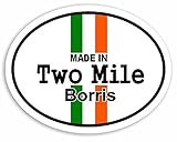Made In Two Mile Borris - Ireland Flag Sticker For Car Bike Van Camper Decal Bumper Irish Sign