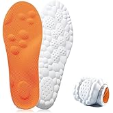 2026 New Steppers Insoles for Men & Women,4D Cloud Massage Memory Foam Insoles with Arch Support,Comfortable and Breathable (Orange, Men 10-Women 11)