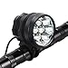 HZTech Bicycle Headlight, 8400 Lumens 7 LED Bike Light, Waterproof MTB Road Bike Front Light Headlamp with 6000mAh Rechargeable Battery Pack, AC Charger for Mountain Bikes, Road Bicycle