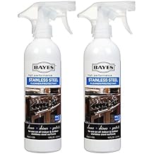 Bayes High-Performance Stainless Steel Cleaner, Polish and Protectant - Cleans, Shines and Protects Indoor and Outdoor Stainless Steel Surfaces - 16 oz, 2 Pack