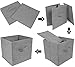 [6-Pack,Gray] Foldable Storage Cubes with Dual Handle Shelves Baskets Bins Containers Home Decorative Closet Two Handles Organizer Household Fabric Cloth
