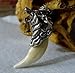 Jovana 1PC Cool Brave Man Wolf Tooth Necklace Titanium Steel Domineering Pendant Necklace