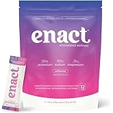 Enact Hydration Electrolyte Powder Drink Mix, Doctor-Formulated Electrolytes for POTS Support, High Sodium, No Artificial Sweeteners, 12 Count