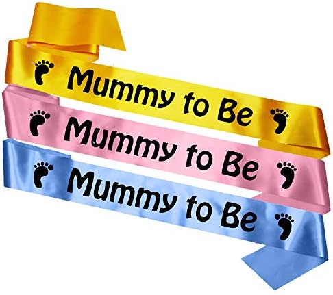 My Pretty Little Gifts Mummy To Be Maternity Baby Shower Party Sash - Yellow, White, Pink, Blue