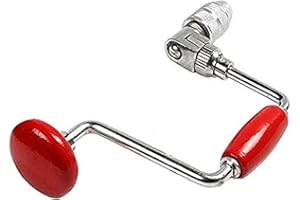 RSBFER Various Specifications Swing Bit Brace,Hand Drill Manual Hand Crank Drill, Carpenters Brace for Wood Plastic Acrylic C