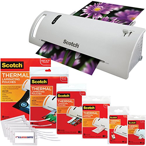 Scotch Thermal Laminator Combo Pack Holds Sheets Up To 8.5