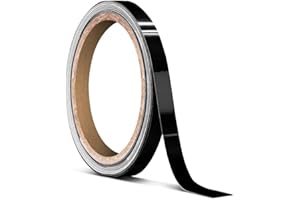 VViViD+ Ultra-Gloss Piano Black Air-Release Adhesive Premium Vinyl Pinstripe Tape Roll (1/4” x 20ft)