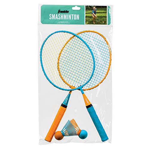 Franklin Sports Kids Badminton Racket Set Smashminton Kids Oversize