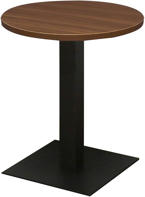 Amazon カフェテーブル 業務用 F600 H700 角ベース ブラック スチール脚 木目 ダークブラウン アイアン脚 飲食店 ダイニングテーブル オンライン通販