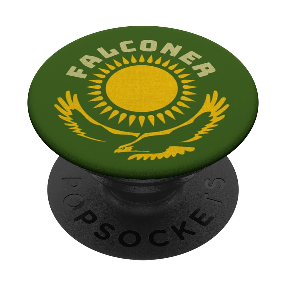 Kazakh Flag Based Falconry Life Design for Falconers PopSockets Swappable PopGrip