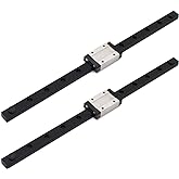 IMETRX MGN12H 300mm Premium Linear Rail Guide 2pcs MGN12 Linear Slide 8mm for 3D Printer and CNC Machine Upgrade (2pcs/Pack)