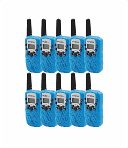 Bobela T388 Durable Long Range Walkie Talkie Cheap License Free Woki Toki Kids Friendly Electronic Spy Toys for Fishing Festival Outdoor Easy to Use for 2 year old boys and girls (Blue 2 Pack )