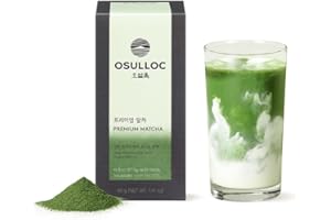 OSULLOC Premium Matcha Powder for lattes, Ceremonial Grade Korean Matcha, Premium Organic (USDA) Pure Leaf Green Tea from Jeju, 1.41 oz, 40g