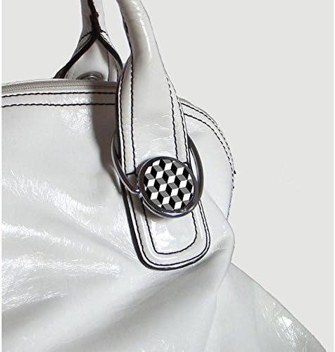 Miss KHA Bag,Hanger - Black and White Cubes Design, Black, White - Image 3