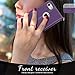 FYY Designed for iPhone SE Case 2022 (3rd Gen) / iPhone SE Case 2020 (2nd Gen) / iPhone 7 Case/iPhone 8 Case, Luxury Genuine Leather Wallet Phone Case with Card Holder Flip Kickstand Cover Purple