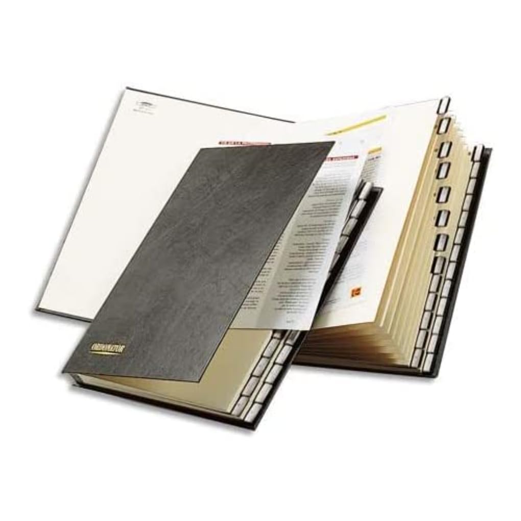 Exacompta - Ref 621265E - Multipart File with Rigid Cover - 250 x 330mm in Size, Suitable for A4 Documents, 300gsm Ivory Pressboard, Expanding Spine, 26 Sections (labelled A-Z) - Blue