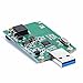 SHINESTAR mSATA to USB 3.0 Adapter, USB to mSATA SSD Reader with Low Profile Bracket, 50mm Mini SATA Solid State Drive Converter as External Hard Drive (No Cable Needed)