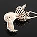 YARUIE Fox Champagne Gift Rhinestone Animals Pendant Long Chain Sweater Necklace