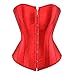 Women's Bustier Corset Top Sexy Lingerie Sets Black Satin Waist Cincher